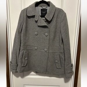 Talbots Women's Gray Peacoat - Size 14 EUC